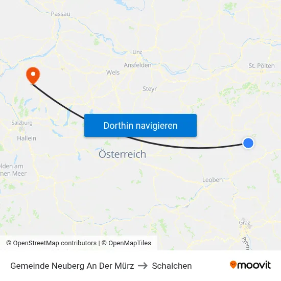 Gemeinde Neuberg An Der Mürz to Schalchen map