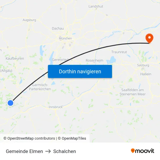 Gemeinde Elmen to Schalchen map