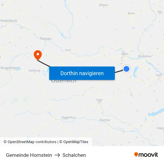 Gemeinde Hornstein to Schalchen map