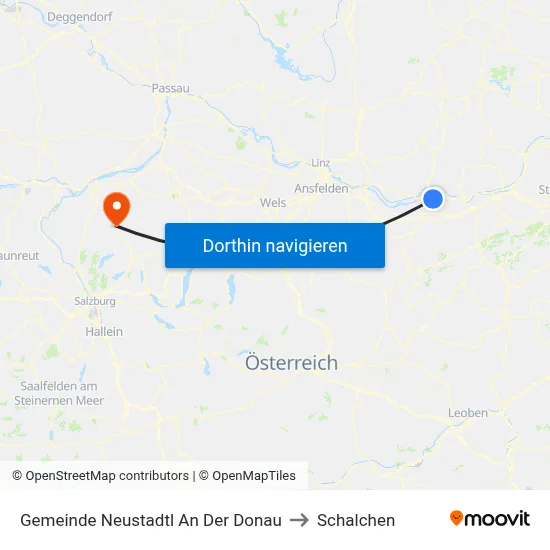 Gemeinde Neustadtl An Der Donau to Schalchen map