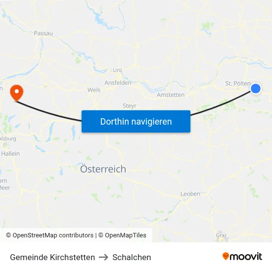 Gemeinde Kirchstetten to Schalchen map