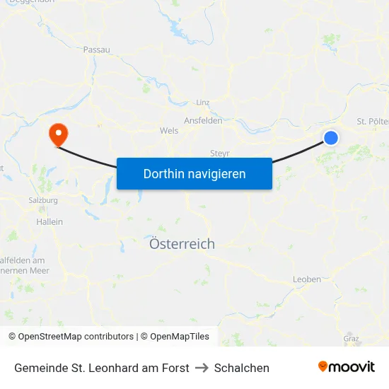 Gemeinde St. Leonhard am Forst to Schalchen map