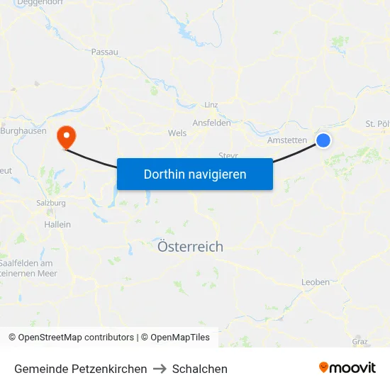Gemeinde Petzenkirchen to Schalchen map