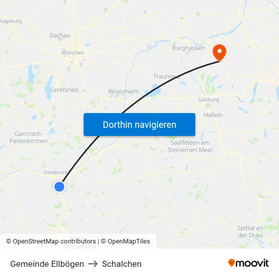 Gemeinde Ellbögen to Schalchen map