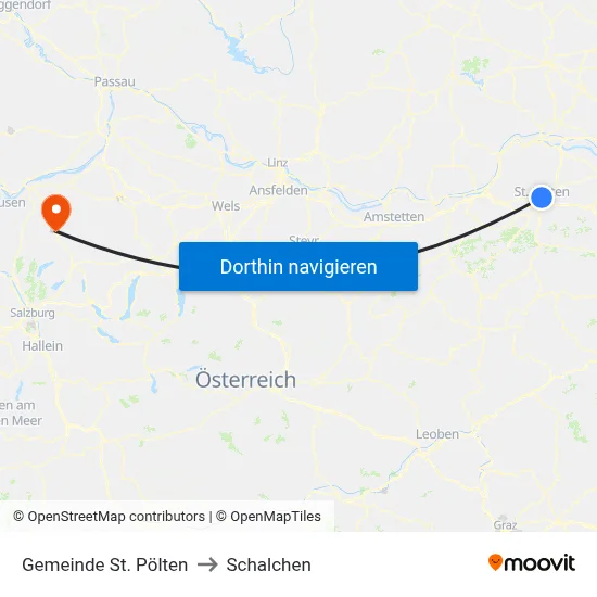 Gemeinde St. Pölten to Schalchen map