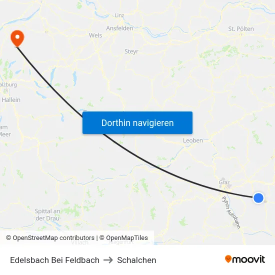 Edelsbach Bei Feldbach to Schalchen map