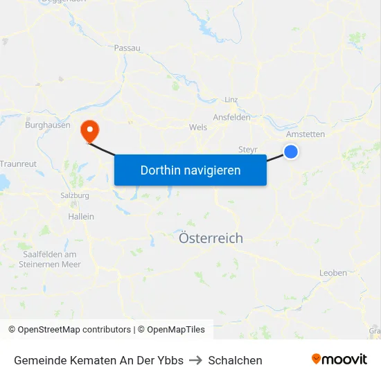 Gemeinde Kematen An Der Ybbs to Schalchen map