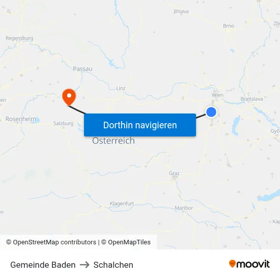 Gemeinde Baden to Schalchen map