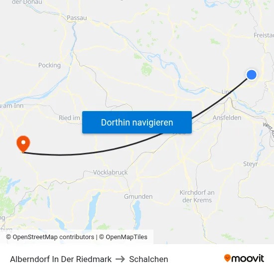 Alberndorf In Der Riedmark to Schalchen map