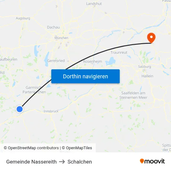 Gemeinde Nassereith to Schalchen map
