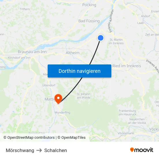 Mörschwang to Schalchen map