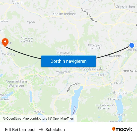Edt Bei Lambach to Schalchen map