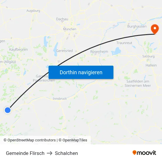 Gemeinde Flirsch to Schalchen map