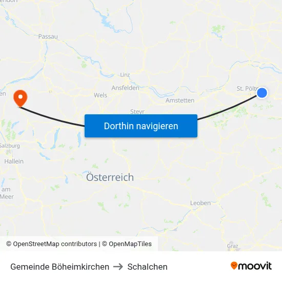 Gemeinde Böheimkirchen to Schalchen map