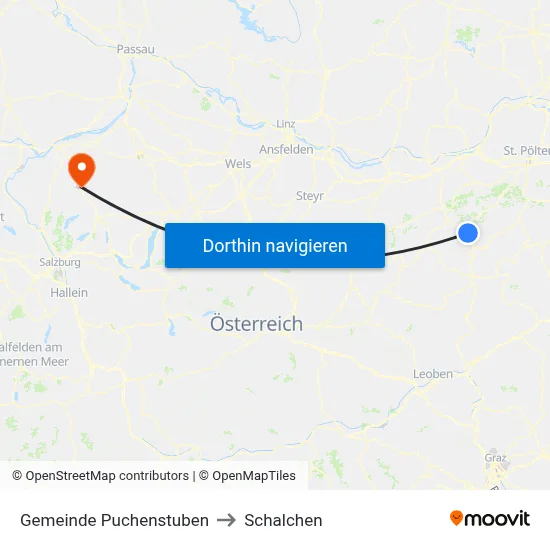 Gemeinde Puchenstuben to Schalchen map