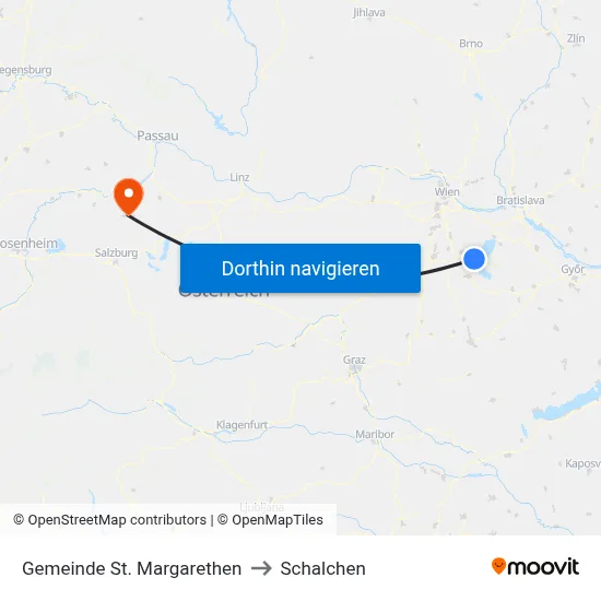 Gemeinde St. Margarethen to Schalchen map