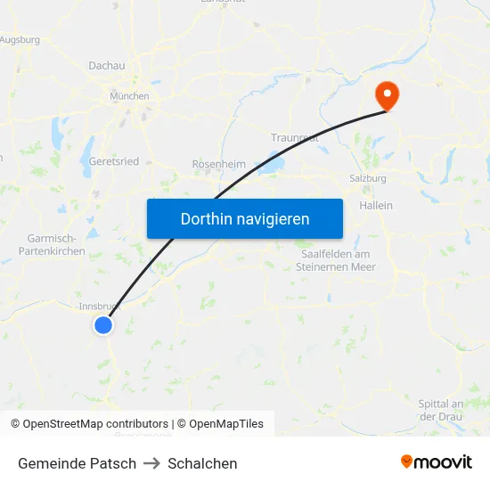 Gemeinde Patsch to Schalchen map