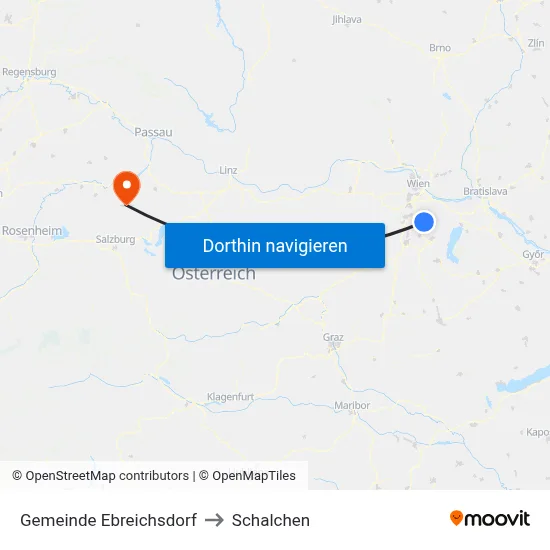 Gemeinde Ebreichsdorf to Schalchen map