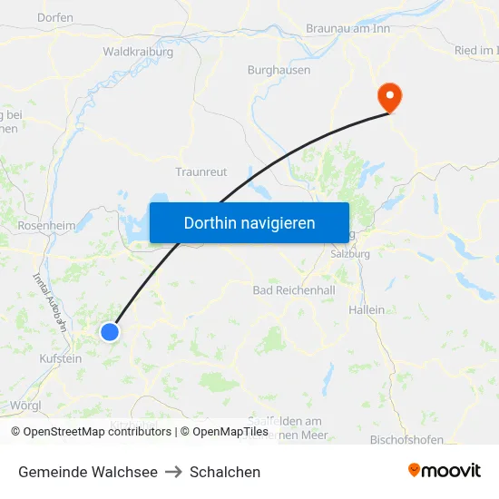 Gemeinde Walchsee to Schalchen map