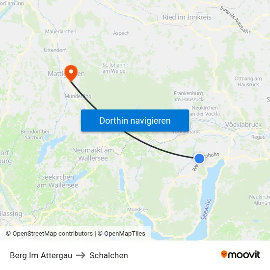 Berg Im Attergau to Schalchen map