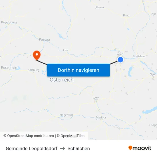 Gemeinde Leopoldsdorf to Schalchen map