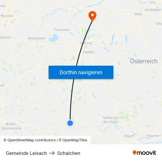 Gemeinde Leisach to Schalchen map