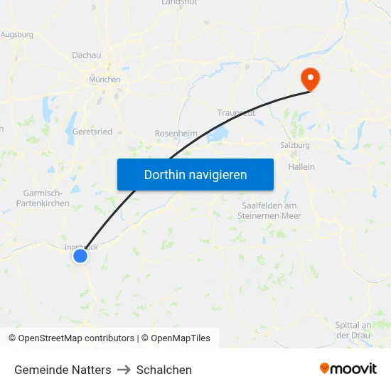 Gemeinde Natters to Schalchen map
