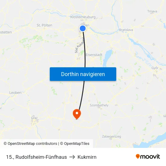 15., Rudolfsheim-Fünfhaus to Kukmirn map