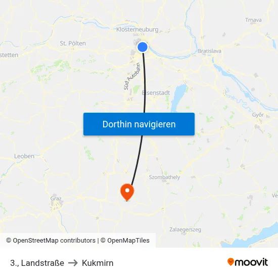 3., Landstraße to Kukmirn map