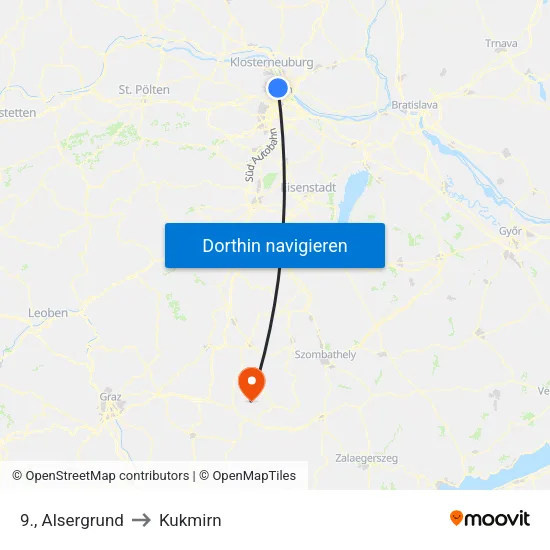 9., Alsergrund to Kukmirn map