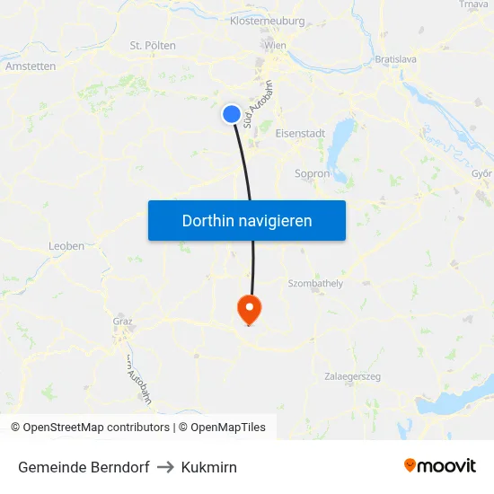 Gemeinde Berndorf to Kukmirn map
