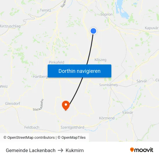 Gemeinde Lackenbach to Kukmirn map