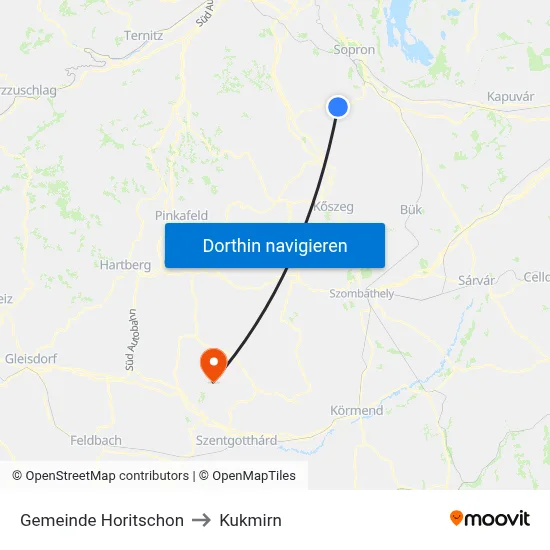 Gemeinde Horitschon to Kukmirn map