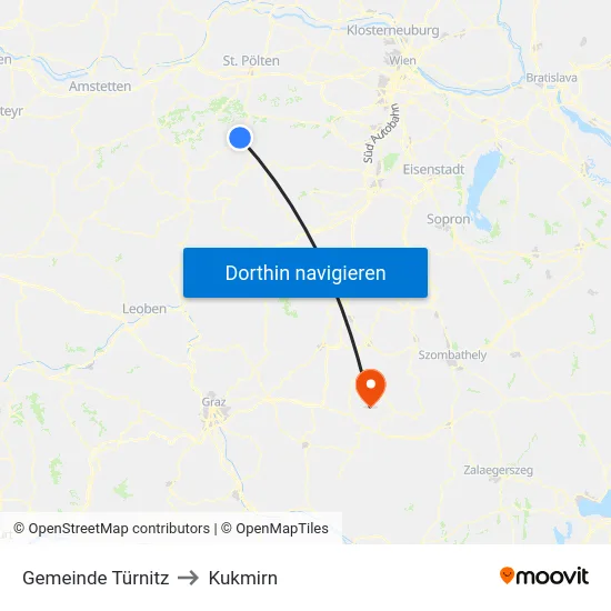 Gemeinde Türnitz to Kukmirn map