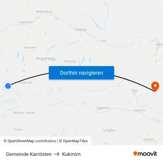 Gemeinde Karrösten to Kukmirn map
