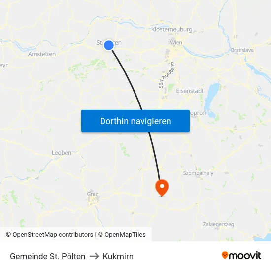 Gemeinde St. Pölten to Kukmirn map