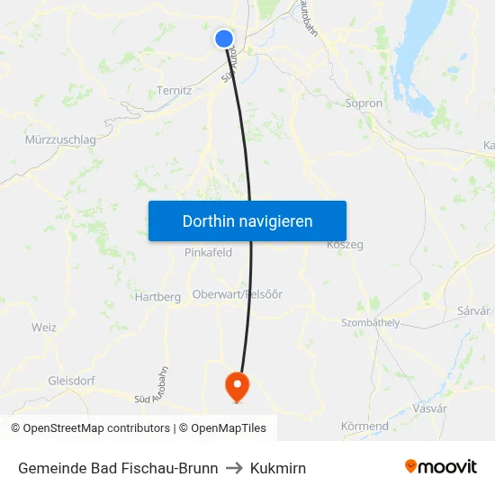 Gemeinde Bad Fischau-Brunn to Kukmirn map