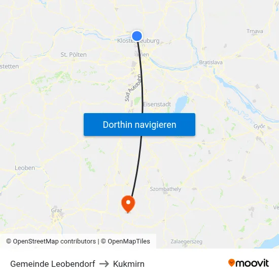 Gemeinde Leobendorf to Kukmirn map