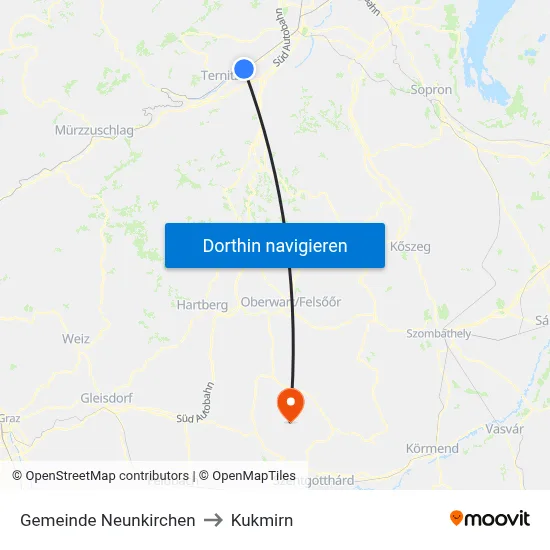 Gemeinde Neunkirchen to Kukmirn map
