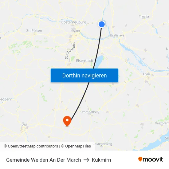Gemeinde Weiden An Der March to Kukmirn map