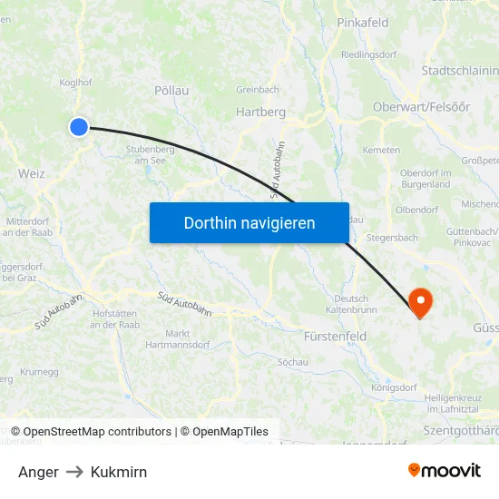 Anger to Kukmirn map