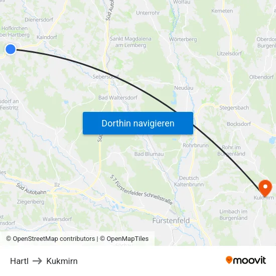 Hartl to Kukmirn map