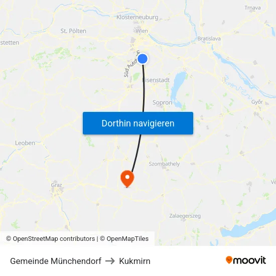Gemeinde Münchendorf to Kukmirn map