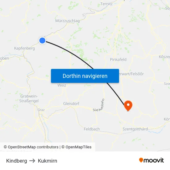 Kindberg to Kukmirn map