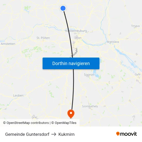 Gemeinde Guntersdorf to Kukmirn map