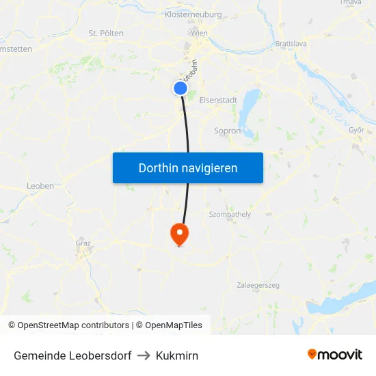 Gemeinde Leobersdorf to Kukmirn map