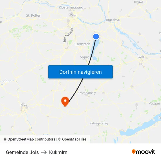Gemeinde Jois to Kukmirn map