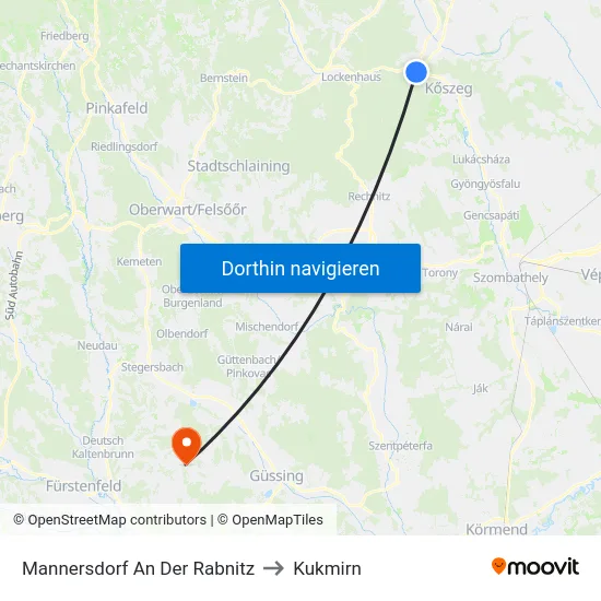 Mannersdorf An Der Rabnitz to Kukmirn map