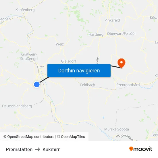 Premstätten to Kukmirn map