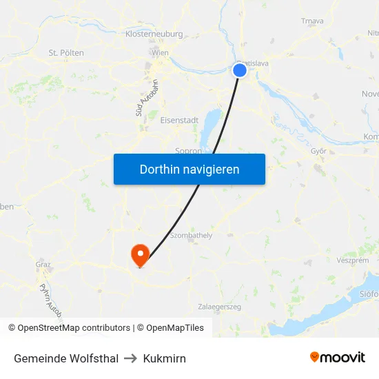 Gemeinde Wolfsthal to Kukmirn map